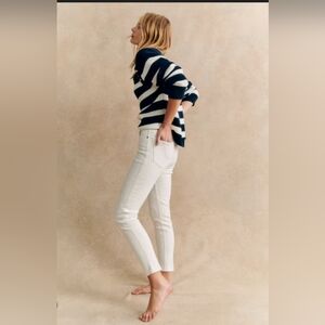 Sezane Slim parfait Jeans in Ecru